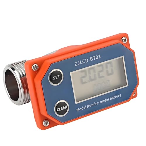 Digital Water Meter Stainless Steel Flow Sensor Acid Alkali Resistant Water Meter Water Meter Water Meter for Garden Hose Irrigation of Farmland