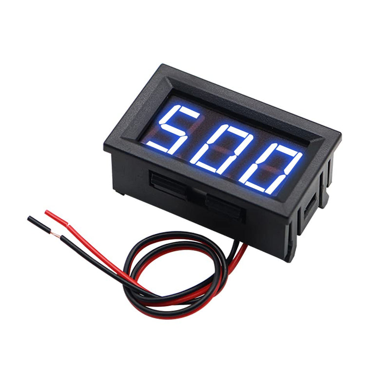 [Australia - AusPower] - YSY 1Pcs AC 70V-500V Mini Digital Voltmeter 2-Wire Blue LED Display Panel Voltage Test Meter (Blue, AC 70-500V) 
