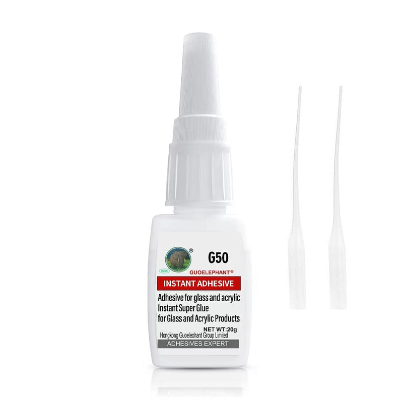 [Australia - AusPower] - 20g Glass Glue, Acrylic Adhesive,Used for repairing and bonding between glass, acrylic and other materials. Instant Super Glue for Glasses,Glass Products,Acrylic Products-Clear 