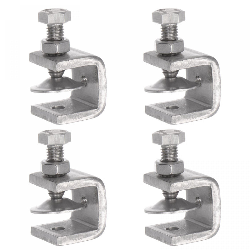 [Australia - AusPower] - uxcell Stainless Steel C-Clamp with 0.79 Inch Wide Jaw Opening for Woodworking Welding Building Household Mount 4 Pcs 20mm 