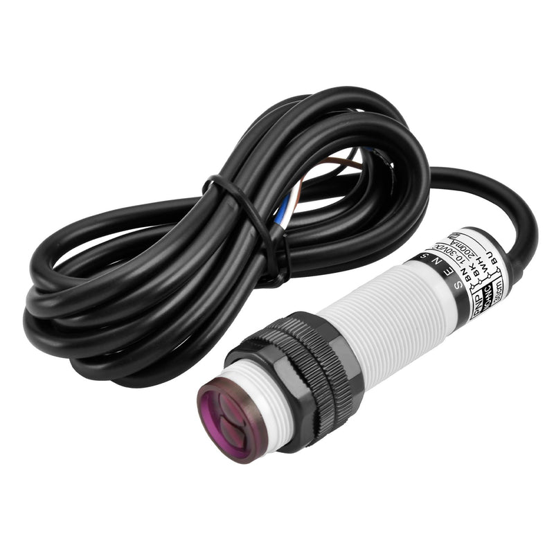 [Australia - AusPower] - Heschen M18 Column Infrared Photoelectric Proximity Switch, Diffuse Reflection Type, E3F-DS30P3, Detection Distance 10-30CM, 10-30VDC 200mA, PNP NO+NC, 4 Wire 