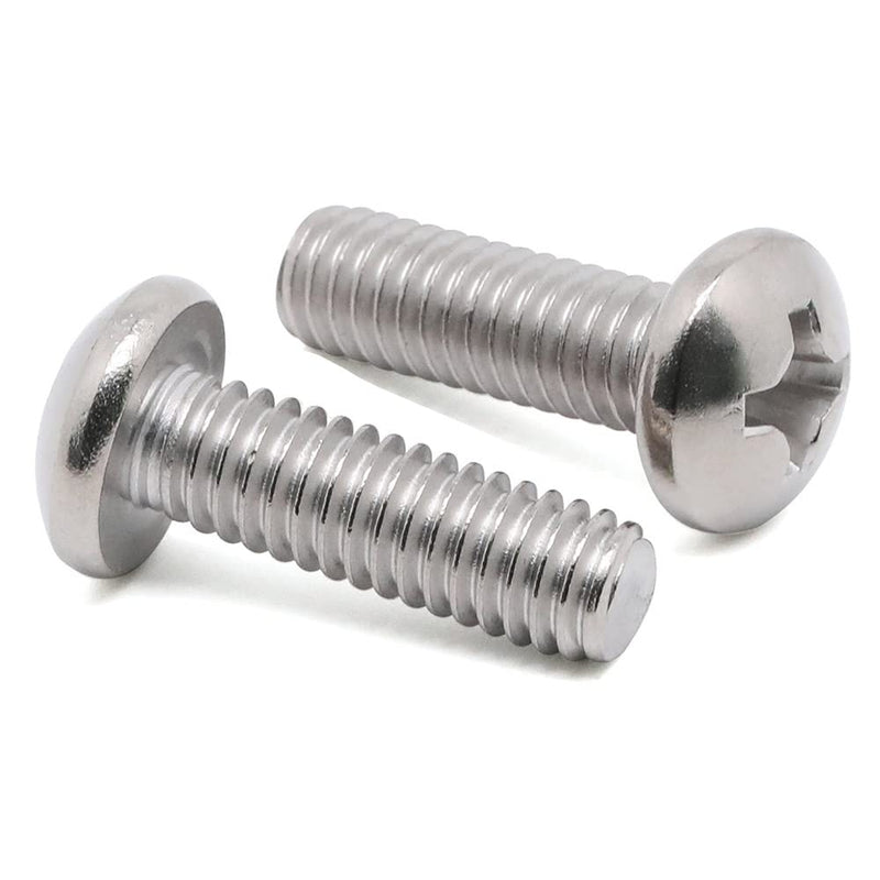 [Australia - AusPower] - 1/4-20 x 1" Pan Head Machine Screws, Full Thread, 304 Stainless Steel 18-8, Pack of 25 1/4-20 x 1" 