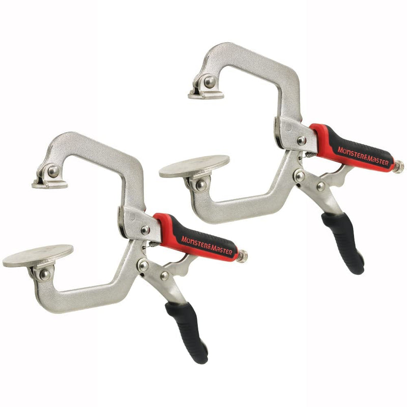 [Australia - AusPower] - Monster & Master 6" C-clamp Face Clamp Locking Plier with Larger Flat Swivel Pads, 2-Piece 6" with Swivel Pads, 2-Piece 