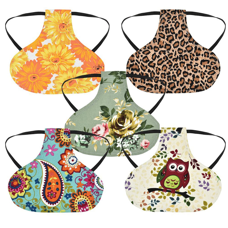 [Australia - AusPower] - Yuehuam Chicken Saddle for Hen, Chicken Aprons Clothes with Elastic Strap, Poultry Wing Feather Protector Suitable for Small Medium Large Hens Birds Poultry Care Supplies Leopard + Owl + Sunflower + Paisley + Flower 