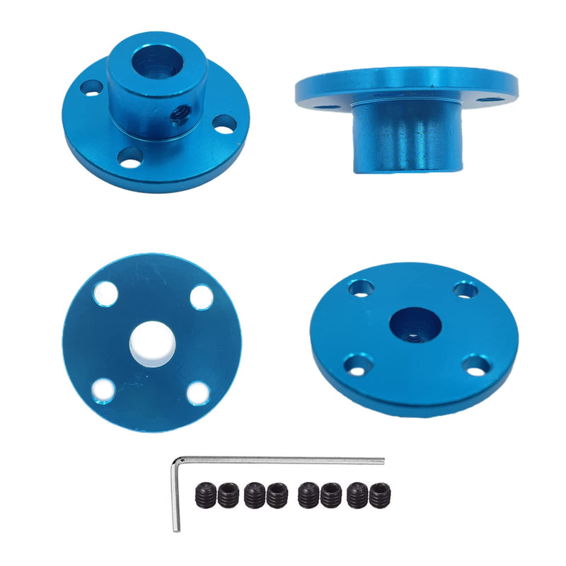 [Australia - AusPower] - 4Pcs 8mm Aluminum Alloy Rigid Flange Coupling Motor Guide Shaft Coupler for DIY Motor Connector 4 
