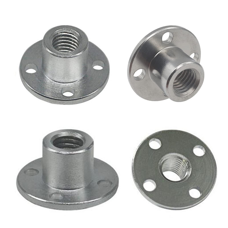 [Australia - AusPower] - 4Pcs M8 Flange Coupling Connector, Threaded Shaft Gear Motor Flange Nut DIY Coupling Screw Guide shaft Support for The Motor 4 