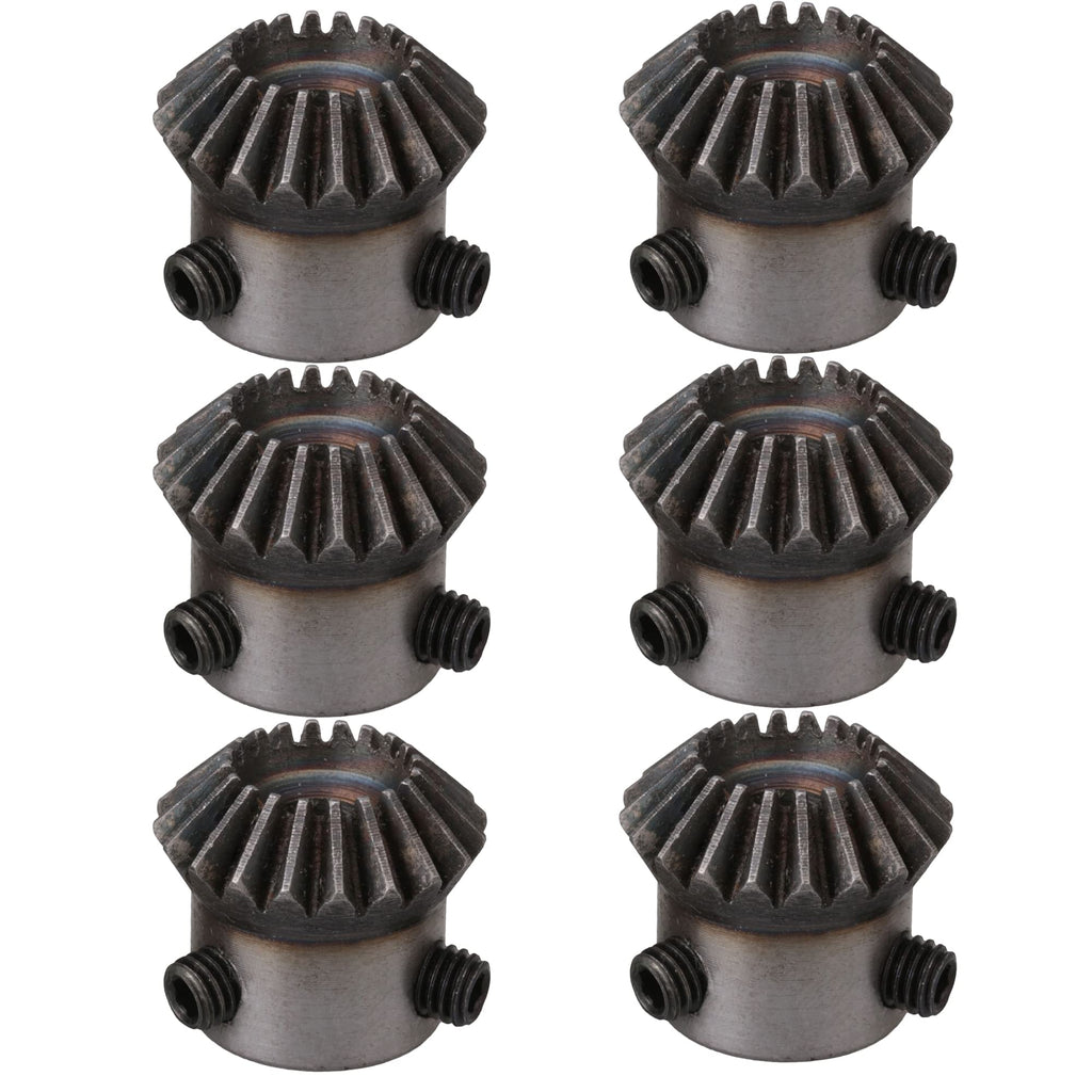 CNBTR 6PCS Tapered Bevel Gear Wheels 6mm (1 Modulus 20T) for Hardware Mechanical