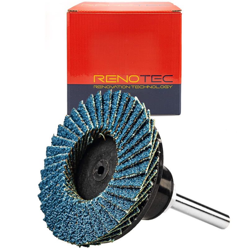 [Australia - AusPower] - 30 Pcs 2 Inch Mini Flap Disc, Zirconia High Density, with 1 Pcs 1/4 inch Shank Holder, for Metal Grinding, for Angle Die Grinder (80 GRIT) Flap Disc #80 