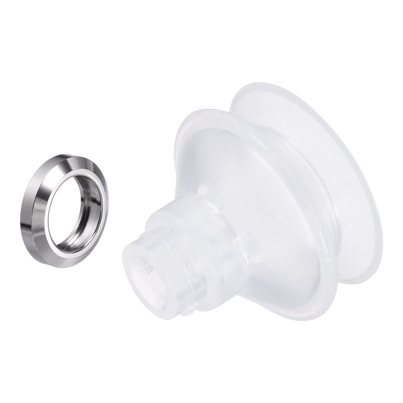 [Australia - AusPower] - PATIKIL Vacuum Suction Cup, 1 Pack Silicone Rubber 4mm ID x 27mm OD Pneumatic Bellows Sucker Pad with Gasket for Industry, Clear 4mm x 27mm 