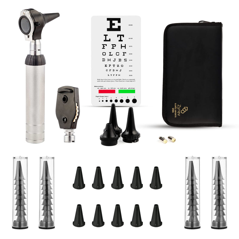 [Australia - AusPower] - Zyrev ZetaLife 2 in 1 Otoscope Set with 50 Extra Disposable Tips 