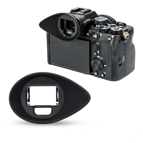[Large Version] A7IV A7RV A9III A7SIII A1 Eyecup Eyepiece, Camera Viewfinder Eyeshade for Sony Alpha A7M4 A7R5 A9M3 A7S3 A1, 360 Rotating Extension Oval Design, Replace Sony FDA-EP19 Eye Cup Replace FDA-EP19 Eyecup
