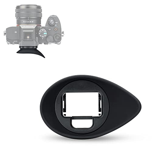 JJC Camera Viewfinder Eyecup Eyepiece for Sony A7R VI A7R V A7R5 A7 IV A7M4 A7S III A7SIII A7S3 A1 Alpha 1 Replaces Sony FDA-EP19 Eye Cup, Oval Shape Soft Silicone and 360° Rotatable Design Oval Shape Replaces FDA-EP19