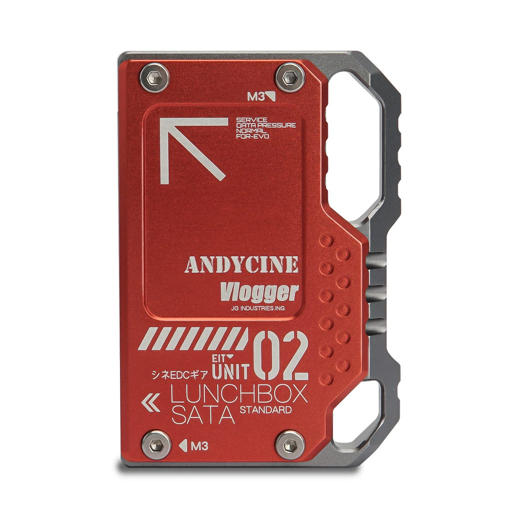 [Australia - AusPower] - ANDYCINE Lunchbox II Red SSD Case DIY SSD Case Compatible for Atmomos Ninja V V+ Monitor Recorder Fit for 860 870 EVO QVO SSD 