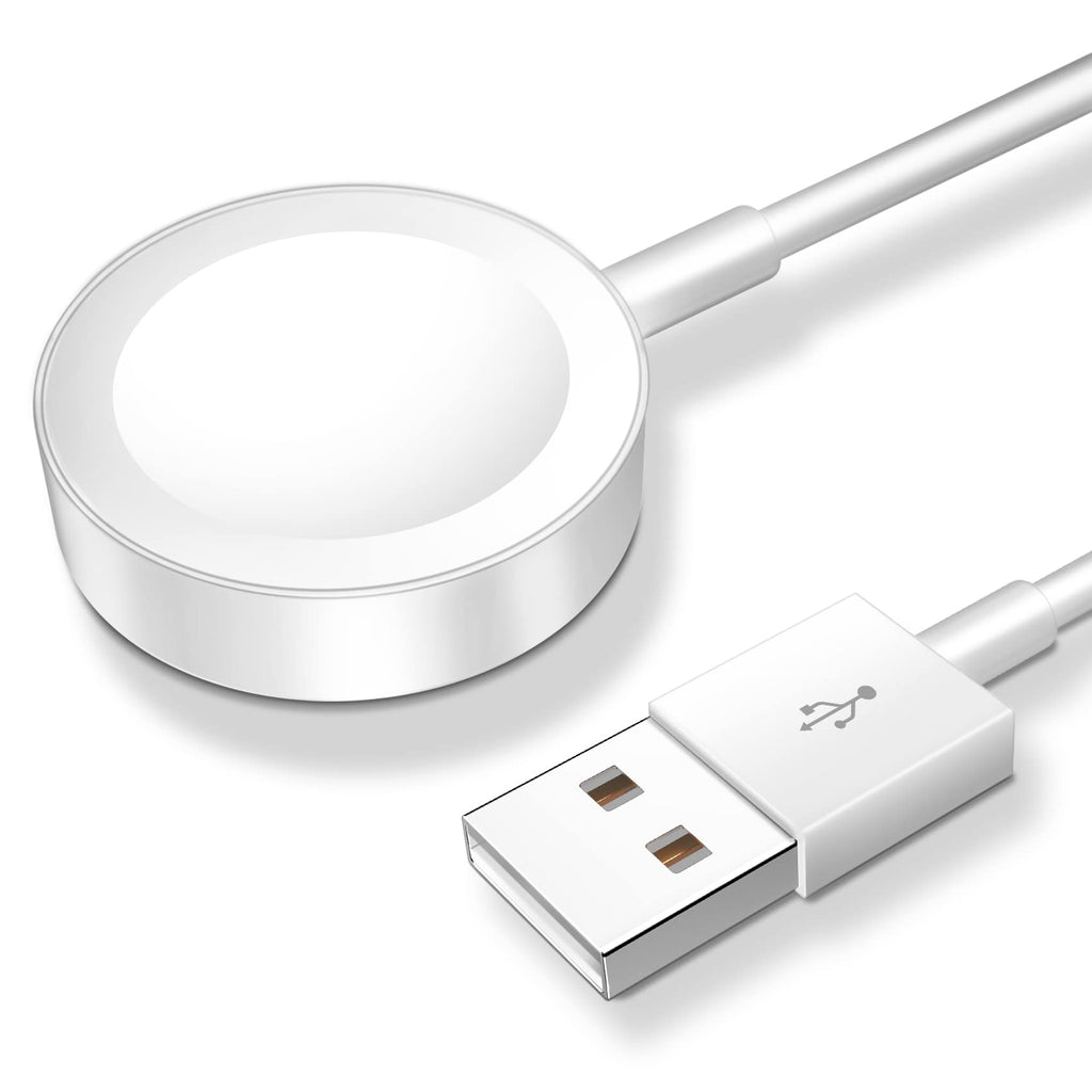 [Australia - AusPower] - 𝟐𝟎𝟐𝟒 𝐔𝐩𝐠𝐫𝐚𝐝𝐞𝐝 for Apple Watch Charger Magnetic Fast Charging Cable [Portable] Magnetic Wireless Charging Compatible with iWatch Series Ultra/9/8/7/6/SE/SE2/5/4/3/2-[3.3FT] White 1.0M 