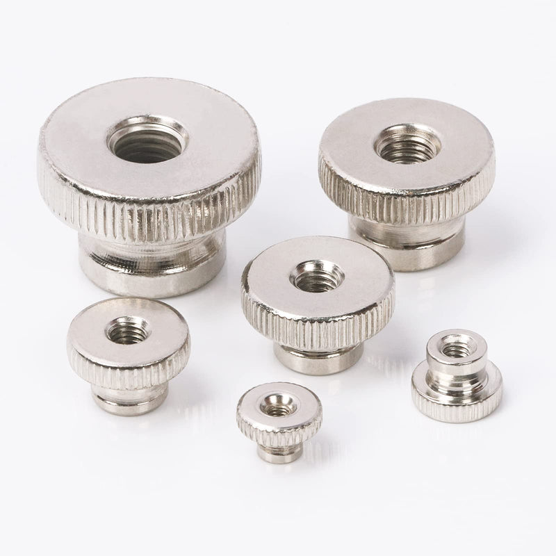[Australia - AusPower] - 20Pcs M3 Knurled Thumb Nuts, Nickel Plated Iron Knobs Fasteners Round Hand Screw Nuts for 3D Printer Parts Nickel Plating 
