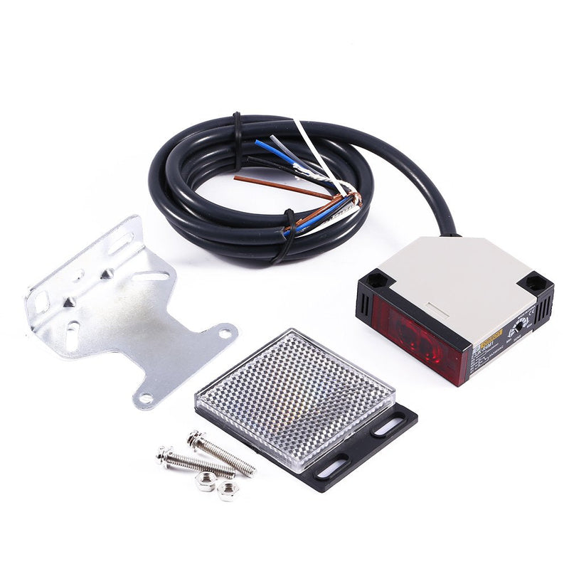 [Australia - AusPower] - AUNMAS Specular Reflection Photoelectric Sensor Switch, E3JK-R4M1 AC 90V-250V, 3A Relay Output, IP65 for Automatic Detection 