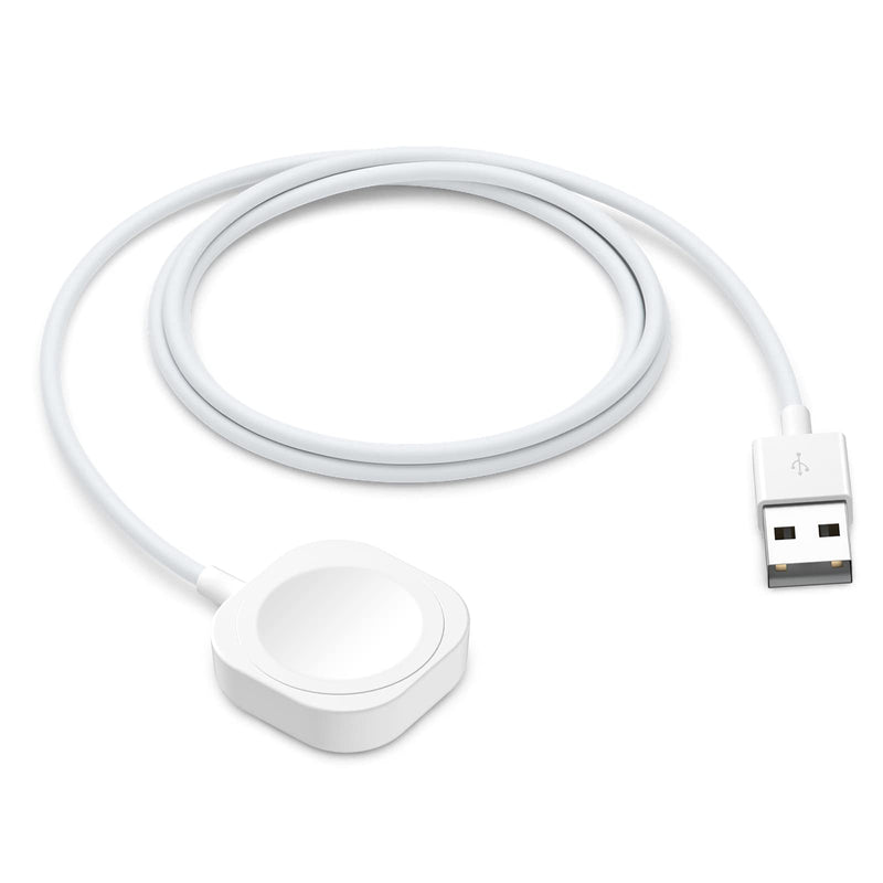 [Australia - AusPower] - USB iWatch Charger Compatible with Apple Watch Charger, 5ft Fast Charging Cable for i Watch Series 9 8 7 6 5 4 3 2 SE/2, Wireless Magnetic Charging Cord[Portable]-1.5M, White 1.5M 