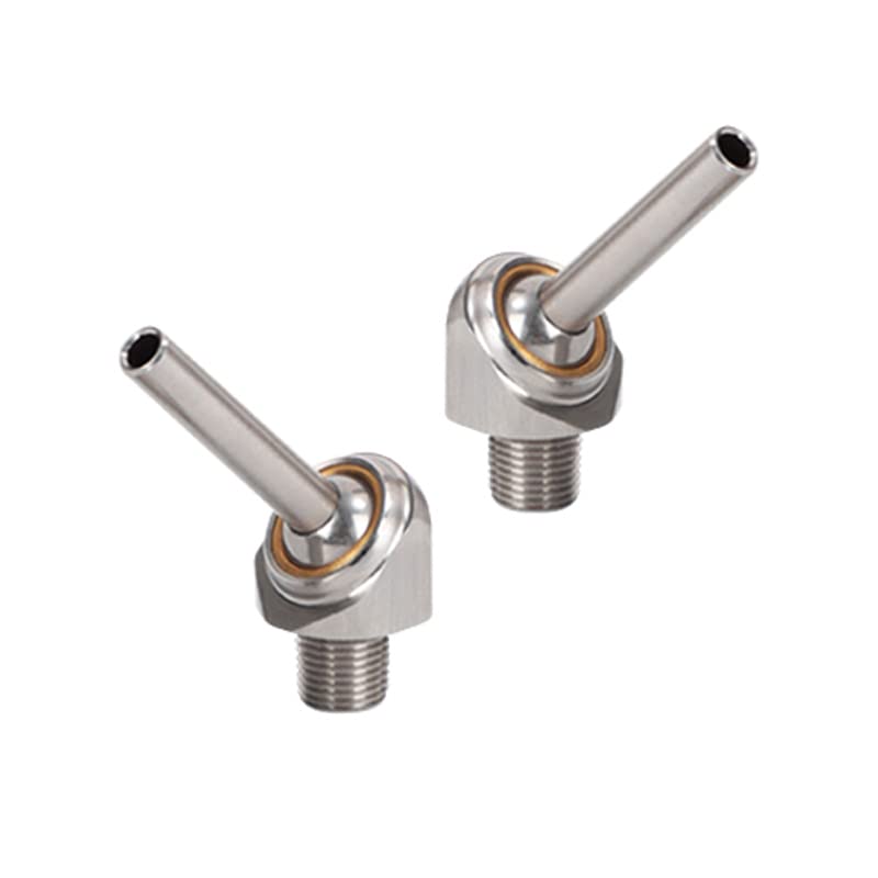 [Australia - AusPower] - 2 Pcs 1/8" PT x 10/30/50mm Coolant Pipe Adjustable 304 Stainless Steel Screw-in Coolant Nozzle High-Pressure Water Oil Cooling Tube for Lathe, Milling, CNC Machine (30mm) 30 mm 
