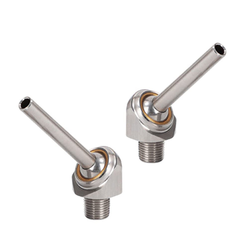 [Australia - AusPower] - 2 Pcs 1/4" PT x 10/30/50mm Coolant Pipe Adjustable 304 Stainless Steel Screw-in Coolant Nozzle High-Pressure Water Oil Cooling Tube for Lathe, Milling, CNC Machine (50mm) 50 mm 