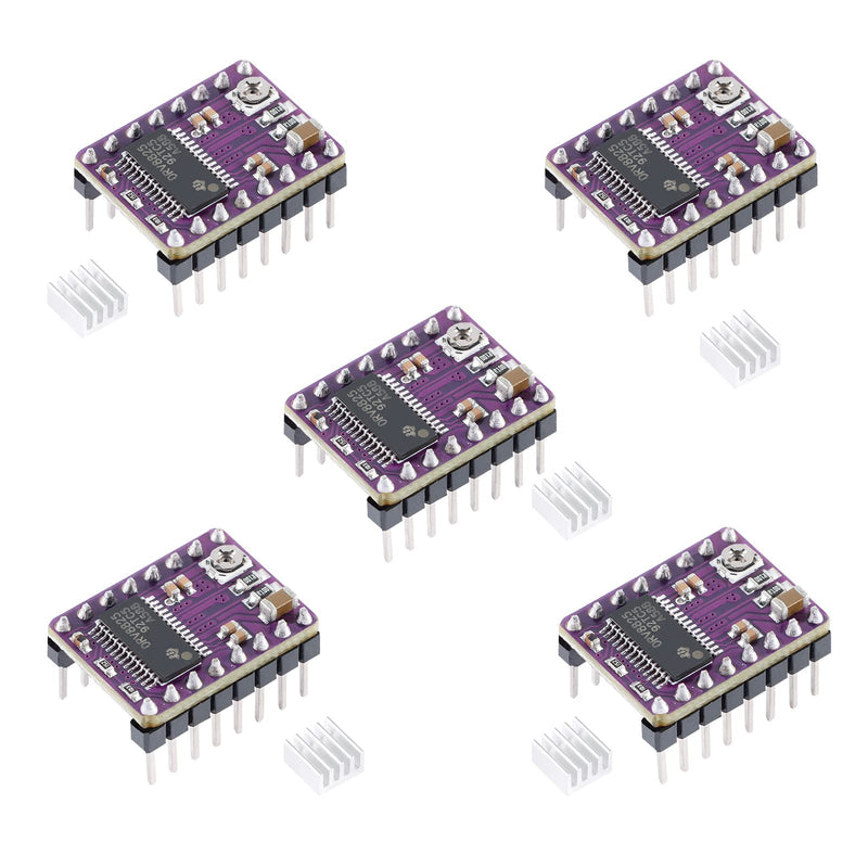[Australia - AusPower] - DRV8825 Stepper Driver, DRV8825 Stepper Motor Driver Module for 3D Printer Stepper Driver 4-Layer PCB Board, Send Heat Sink(5PCS) 