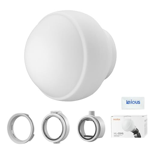 Godox ML-CD15 Diffusion Dome Kit, Silicone Flash Diffuser with 3 Adapters