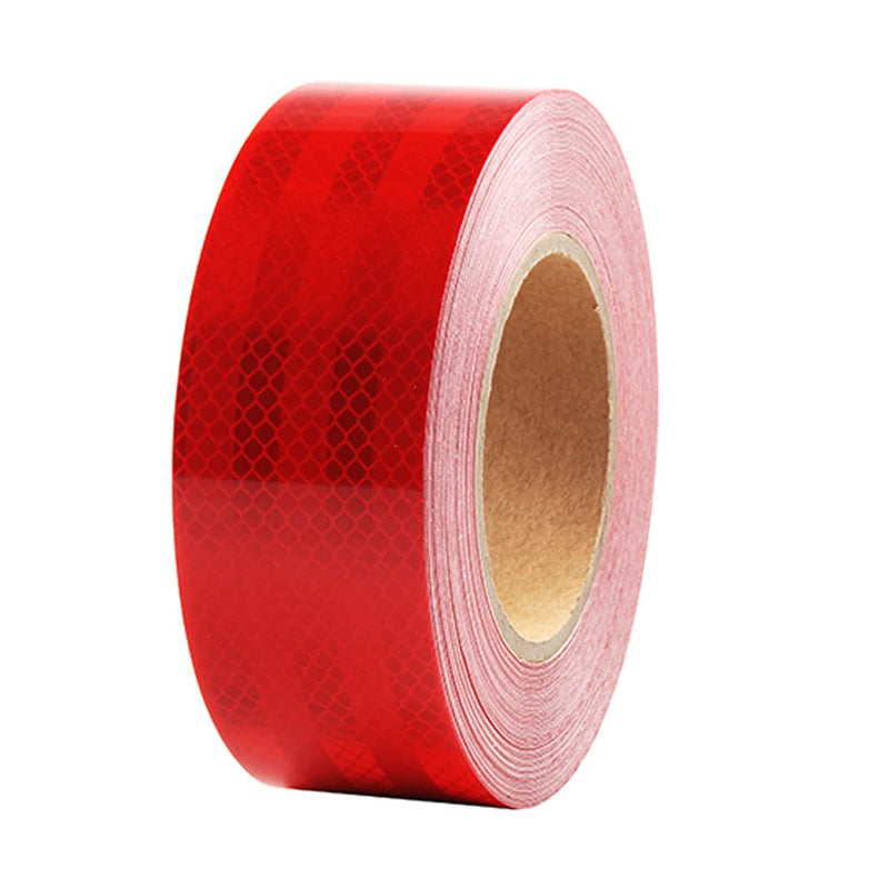 Reflective Tape 2 inch Wide 75 FT Long High Intensity Red Trailer Reflector Safety Conspicuity Tape for Vehicles Trucks Bikes Cargos Helmets 2IN*75FT