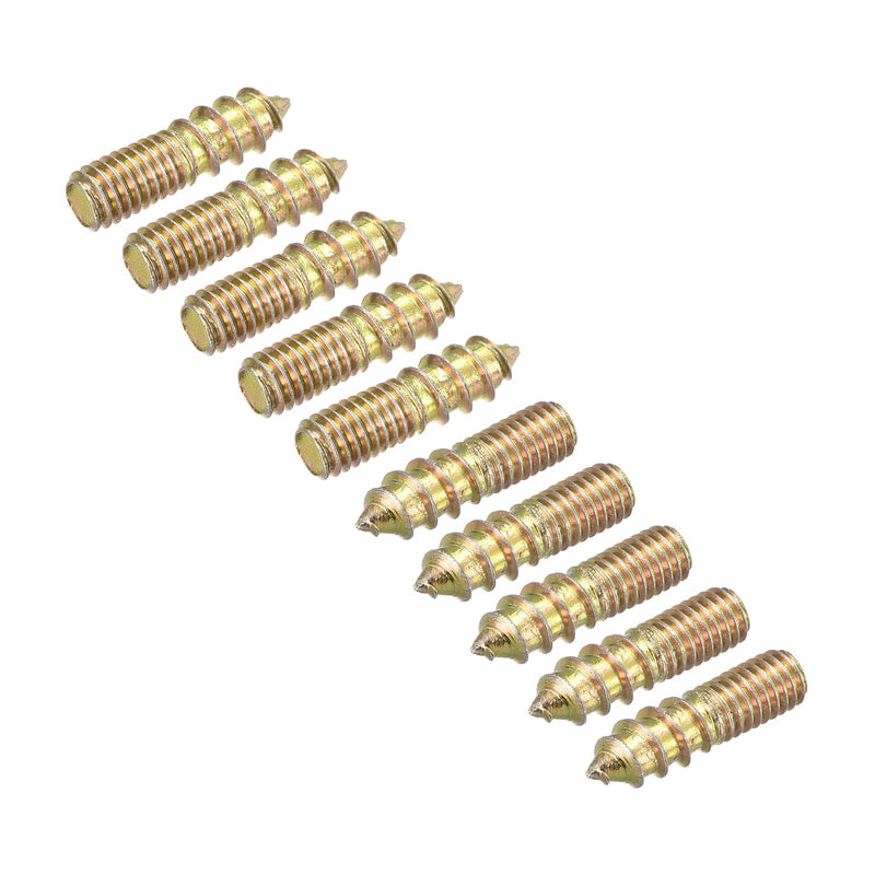 [Australia - AusPower] - uxcell M6x25mm Hanger Bolts, 20pcs Double Ended Thread Dowel Screws for Wood Furniture 