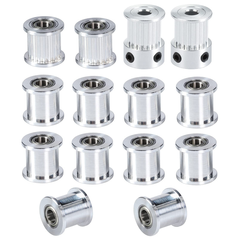 [Australia - AusPower] - 14-Pack V Core 3 3D Printer OD15mm 20T GT2 Idler Pulleys Kit Timing Belt Wheel 20 Teeth 5mm Bore 2GT Pulley for 9mm Width Belt Compatible with RatRig V-Core 3 3D Printer CNC Machine Parts 