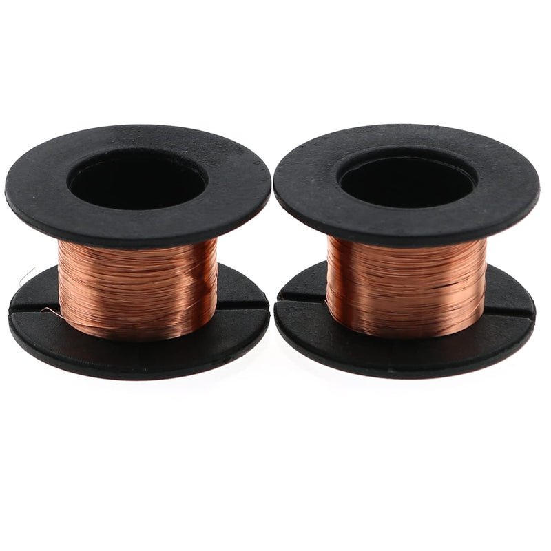[Australia - AusPower] - Magnet Wire LUORNG 2pcs Copper Wire Magnet Winding Wire 0.1mm Diameter 10 Meters Length Copper Soldering Wire Maintenance Jump Line DIY Electromagnet Technology Making 