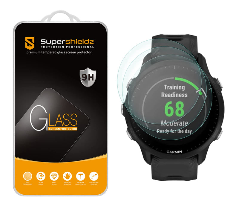 [Australia - AusPower] - Supershieldz (3 Pack) Designed for Garmin Forerunner 955/955 Solar Tempered Glass Screen Protector, Anti Scratch, Bubble Free 