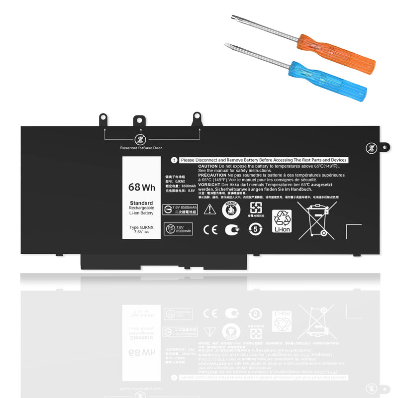 [Australia - AusPower] - 68WH GJKNX Dell Battery Replacement for Dell Latitude 5480 5580 5280 5288 5488 5590 5591 5490 5491 5495 E5480 E5580 E5490 E5590 Precision 15 3520 3530 Series GD1JP DY9NT 5YHR4 451-BBZG 7.6V 4-Cell GJKNX Battery 