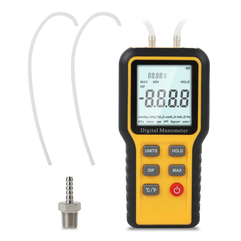 [Australia - AusPower] - Manometer Gas Pressure Tester?Manometer HVAC?Digital Manometer Gas Pressure Tester?Manometer LP Gas Pressure Tester?Digital Manometer HVAC for Temperature and Pressure Testing 