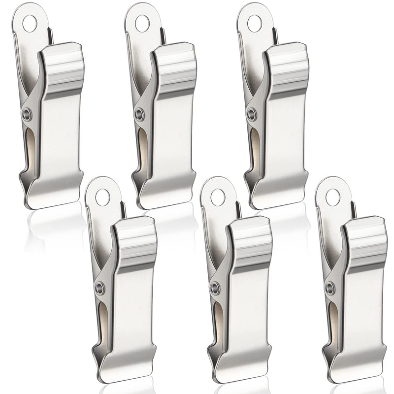 [Australia - AusPower] - Metal Mini Clamps Mini Spring Clamp Crocodile Alligator Clips Alligator Clamps 1/2 Inch Wide Crocodile Clamps for Work, smooth jaw, 5/16 inch capacity (Silver,6 Pcs) Silver 6 