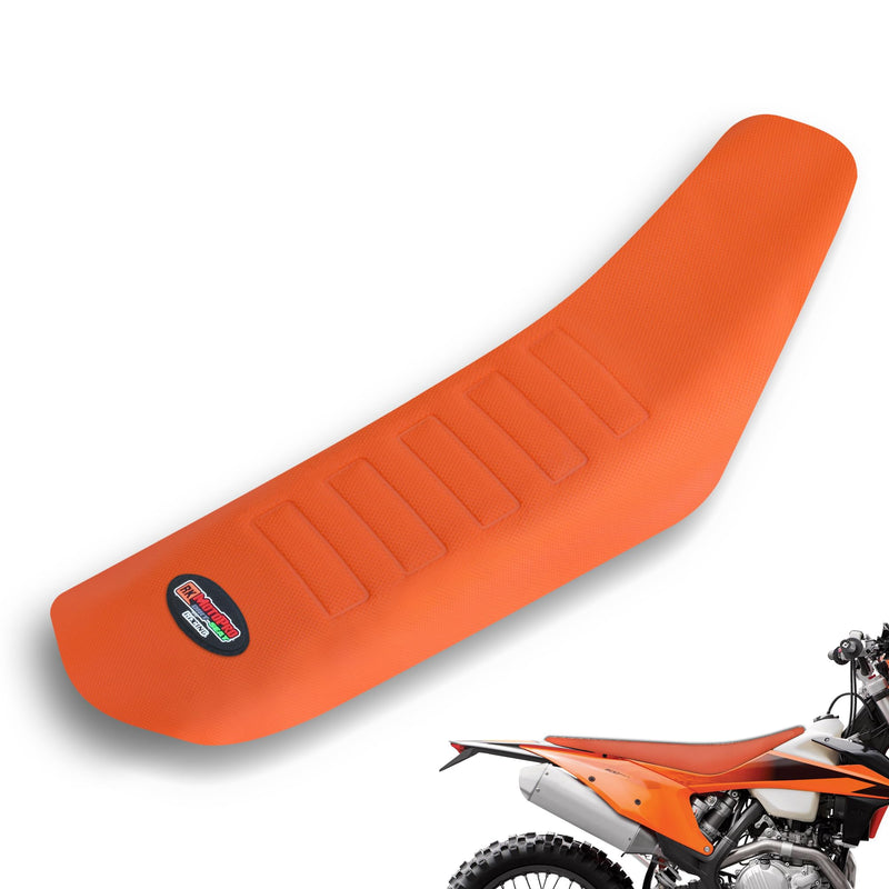 Universal Gripper Soft Seat Cover Diamond Texture for Motobike Dirt Motorcycle MX Cross Enduro Orange