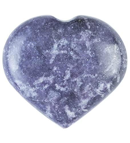 Crocon® 50 mm Lepidolite Heart Stones Big Shape Gemstone Set 450+ Carats Big Heart (Lepidolite)
