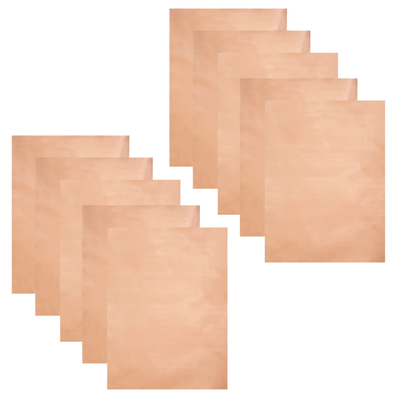 [Australia - AusPower] - 10Pcs Copper Foil Sheet [11.8inch x 8.9inch] with Double-Sided Conductive Adhesive Copper Foil Tape for Guitar, Soldering, Electrical Repairs, DIY Crafts, Stained Glass, Grounding 11.8inch x 8.9inch 10 