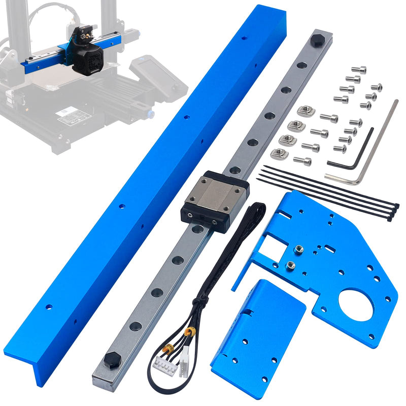 ENOMAKER Ender 3 Upgrade Linear Rail Guide Kit X Axis with Direct Drive Extruder Bracket, MGN12C Bearing Stainless Steel Guideway Slider Improve Speed for Creality Ender 3 Pro V2(300mm C-Type) Ender 3/Pro/V2 Rail Guide(X Axis)