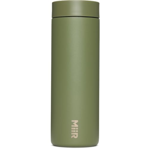 MiiR 360 Traveler, Stainless Steel Double-Wall Vacuum Insulated Tumbler - Leakproof 360 Lid for Easy Sipping on the Go; Perfect for Hot & Cold Drinks Evergreen-Recycled Stainless Steel 16 Ounces