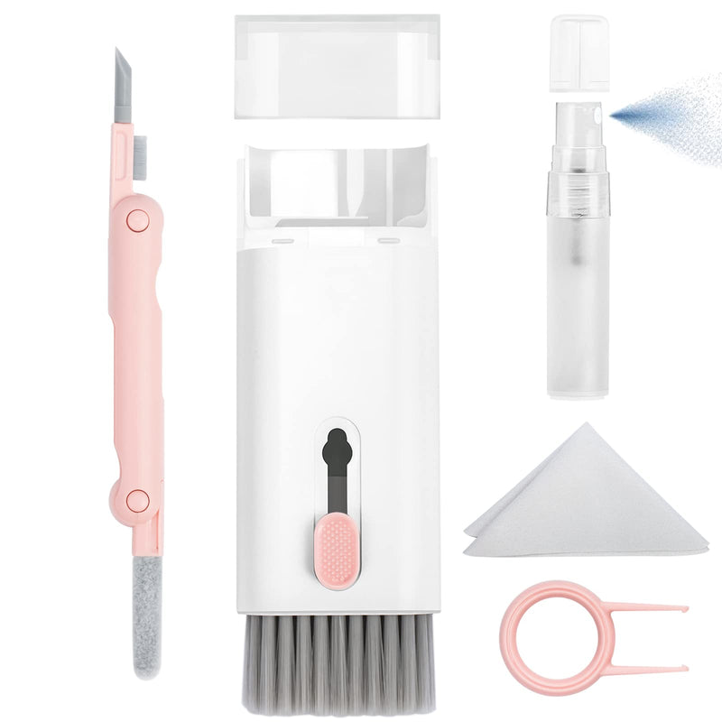 [Australia - AusPower] - walrfid Laptop Keyboard Earbud Screen Cleaner Sprayer Kit for Airpods Pro MacBook iPad iPhone iPod, Electronics Airpod Cleaning Pen Brush Tool for PC TV Phone Computer Screens Cleaners Spray Pink 