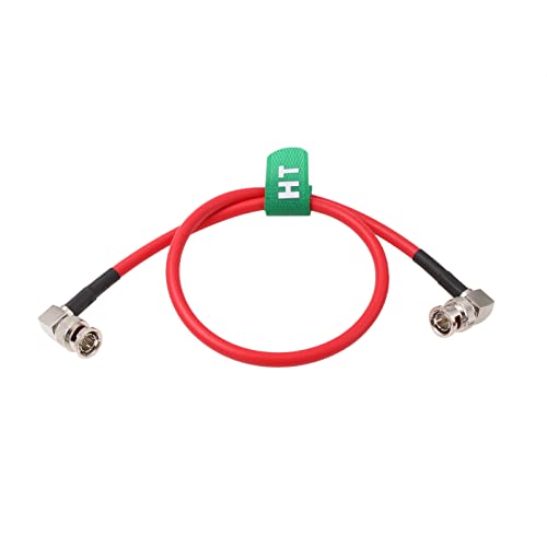 4K 12G SDI Raw Video Cable for Sony FS7 FX9 FX6 Camera Blackmagic SmallHD Atomos Monitor Right Angle BNC Canare LV-61S 75 ohm Coaxial Shielded (30cm, Red) 30cm