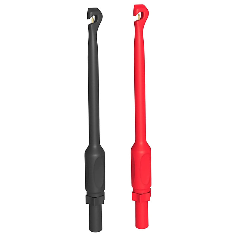 [Australia - AusPower] - 2pcs Black and Red Automotive Wire Piercing Probes Clip Test Lead Puncture WireBack Probe Pins Screw Thread Probe Pins Testing Kit for 4mm Banana Extended Test Cable 