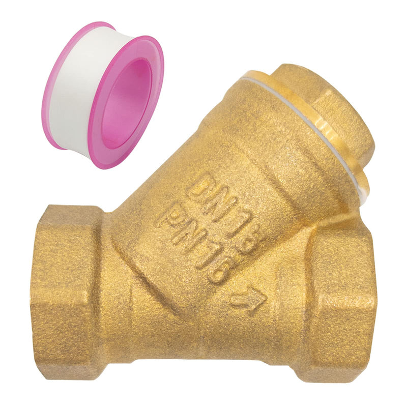 [Australia - AusPower] - Y Strainer 1/2 Brass Sediment Filter Attachment Water Filter with 40 Mesh Filter Screen Plastic Inline Hose Filter Twist-On 0.5 Inch DN15 0 
