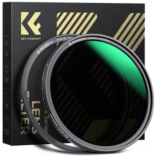 K&F CONCEPT 58mm Magnetic Variable ND Lens Filter ND8-ND128+Magnetic Ring