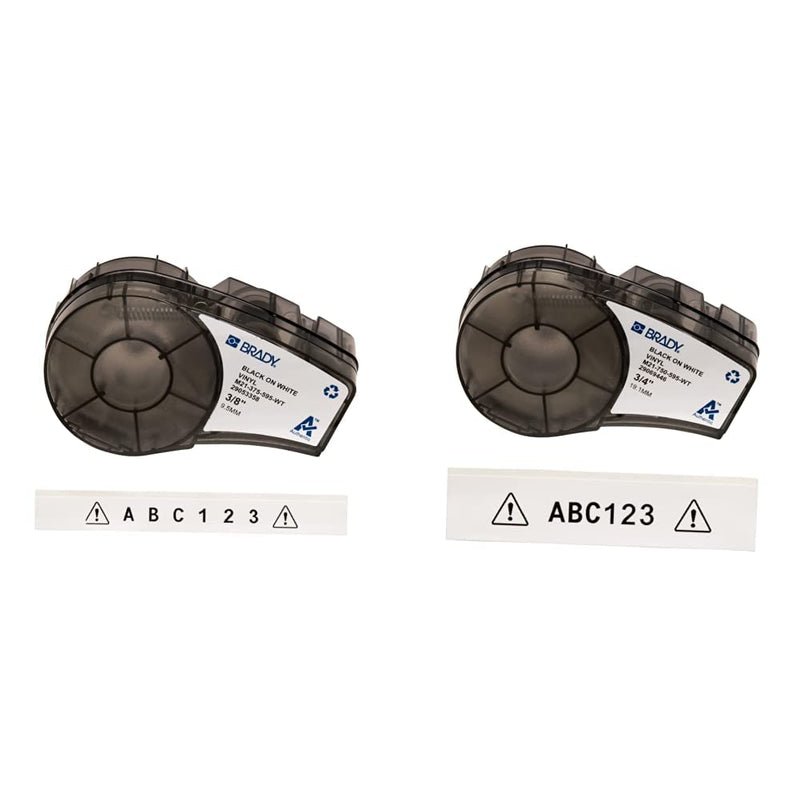 Brady Authentic (M21-375-595-WT) All-Weather Vinyl Label & Authentic (M21-750-595-WT) All-Weather Vinyl Label