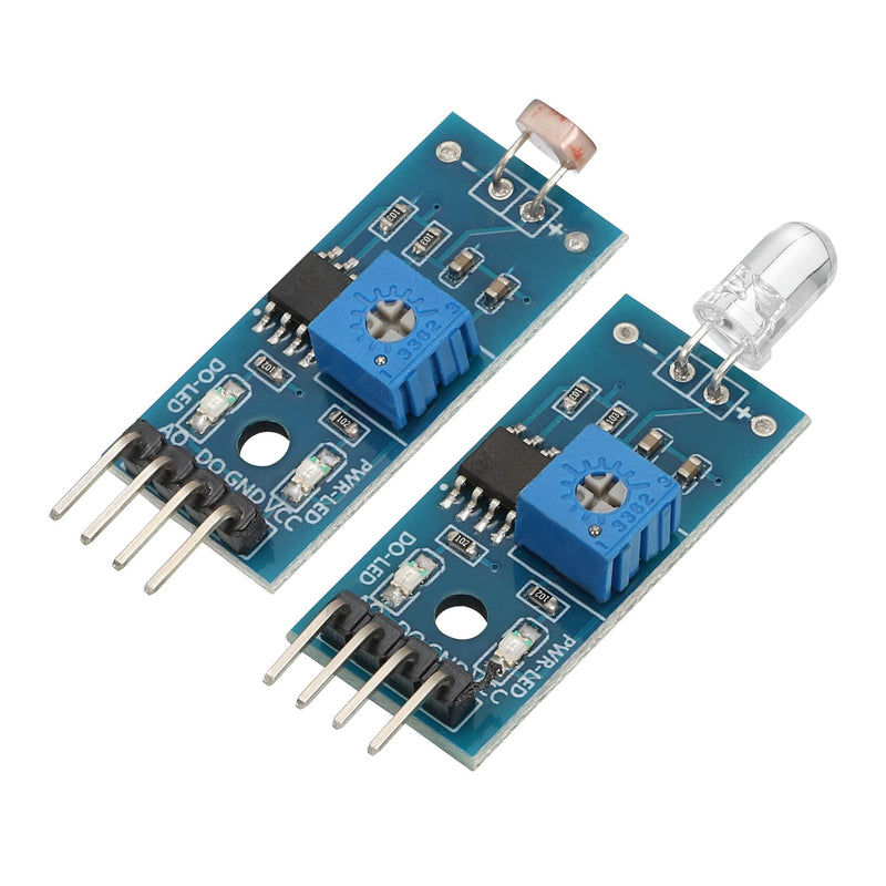 [Australia - AusPower] - MECCANIXITY 4 Terminals Photosensitive Diode Sensor and Photoresistor Sensor Module for Light Detection 1 Set 