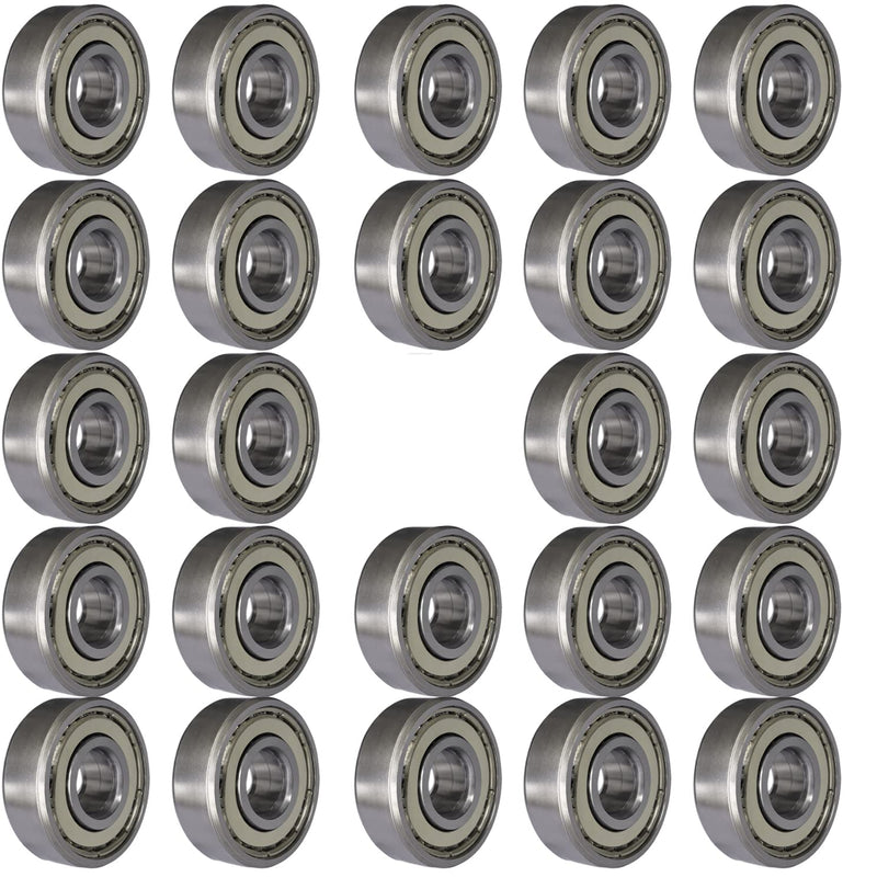 [Australia - AusPower] - 24 PCS 608-ZZ Ball Bearing - Double Metal Sealed Shielded Miniature Deep Groove Bearings for Furniture Wheel,Skateboards, Inline Skates, Scooters, Roller Blade Skates (8mm x 22mm x 7mm) 24 