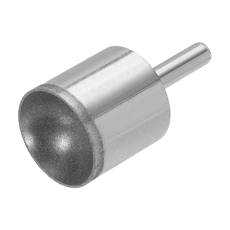 [Australia - AusPower] - uxcell Diamond Grinding Mounted Point, 25mm 600 Fine Grits Spherical Concave Head Bead Coarse Grinding Bit for Jade Amber Stone Beeswax Glass 