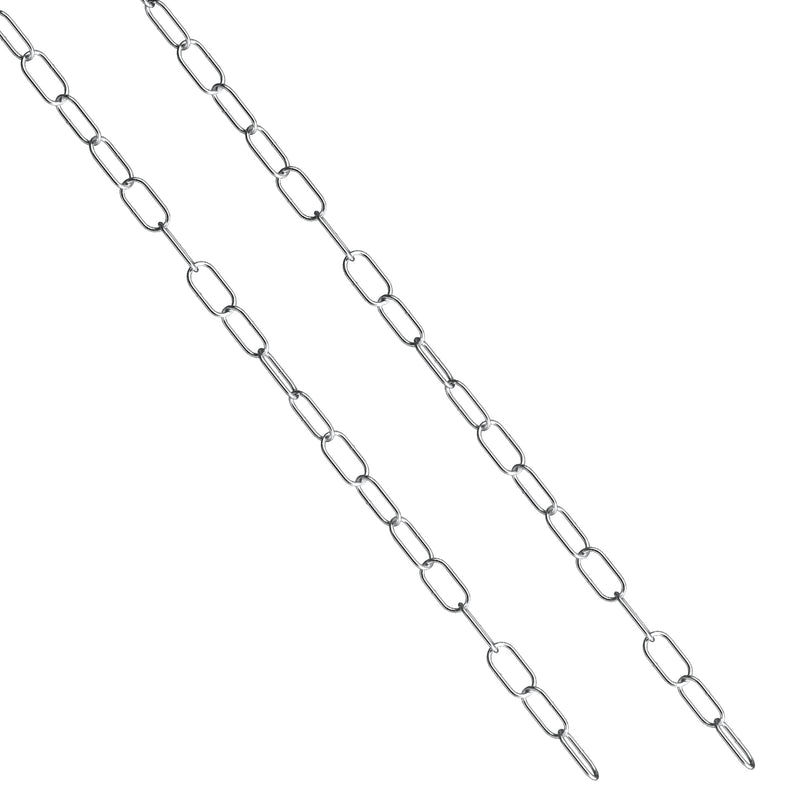 [Australia - AusPower] - Stainless Steel Chain, 5/64In × 6.6Ft Small Strong Chain Link Chain, Light Weight Chainlink Utility Metal Decorative Chain Key Chain Belt Chain Hanging Chain for Bird Feeder Planters Sign 5/64 In 6.6 Ft, 2 Pcs 