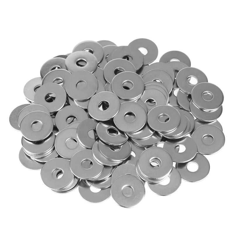 [Australia - AusPower] - 100 Pieces M6x20x1.5mm Fender Washers, 304 Stainless Steel Large Fender Washers, Inner Diameter 6mm, Outer Diameter 20mm, Thickness 1.5mm 