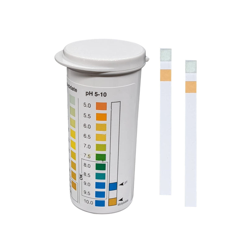 [Australia - AusPower] - Molybdate Two Pad Test Strip 0-350+ ppm & pH 5-10 [Vial of 25 Strips] 